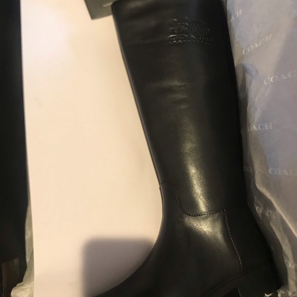 Coach Classic Leather Knee-High Rilee Boots 7,8 - Picture 8 of 13